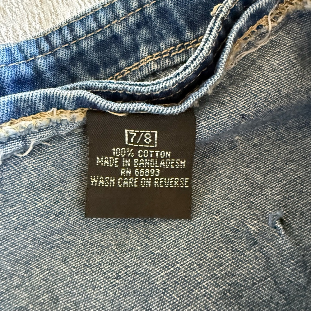 Womens Size 7/8 Denim Mini Skort Belted Cargo Pockets Y2K - Picture 6 of 13